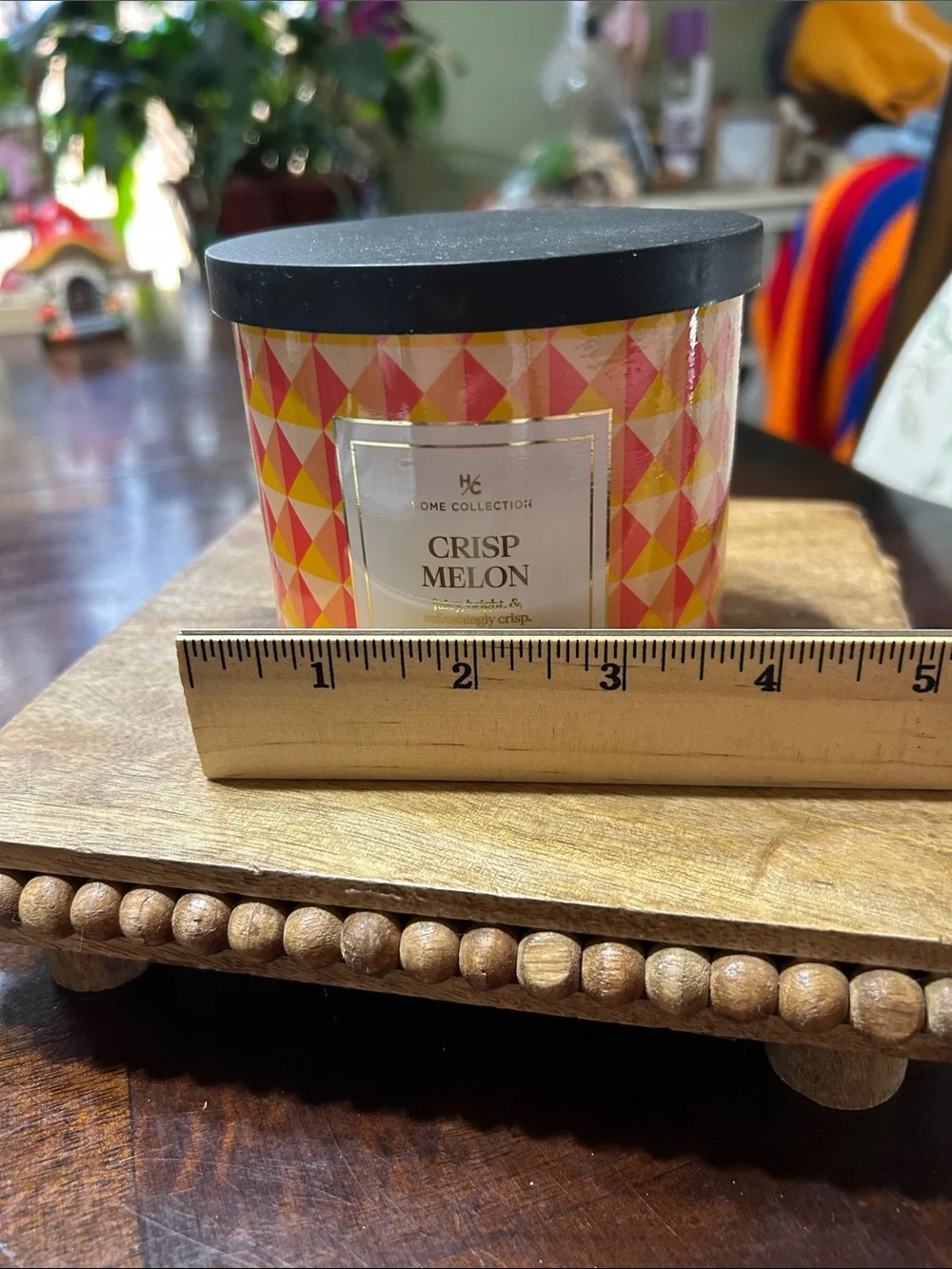 Home Collection “Crisp Melon” 3 Wick Candle 13 Oz New